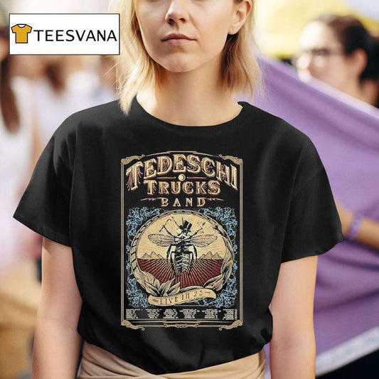 Tedeschi Trucks Band Live In 2025 Logo Tour Dates Fly Shirt