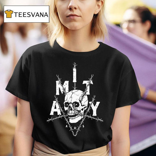 The Amity Affliction Barbed Wire Skull Shirt