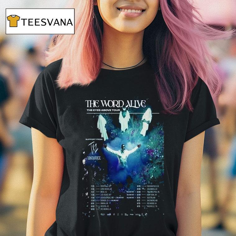 The Word Alive The Eyes Above Fall Tour 2025 Dates Shirt