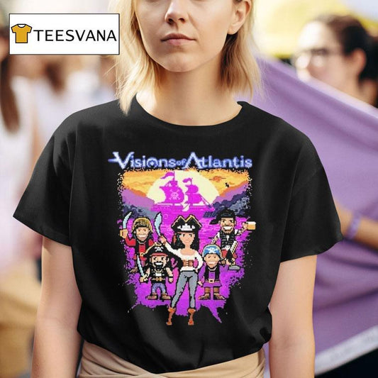 Visions Of Atlantis 8bit Party Pirates Shirt
