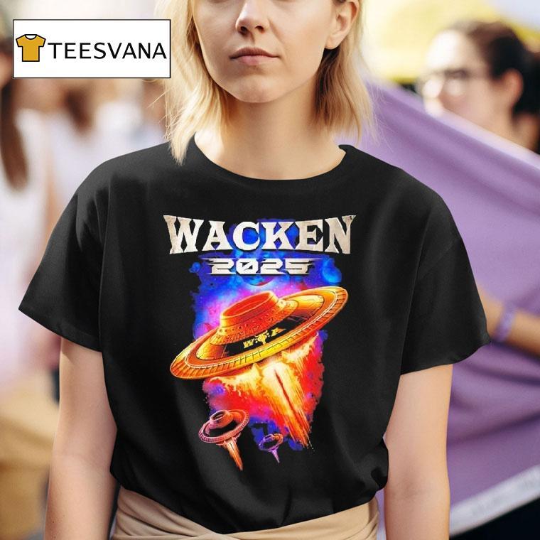 Wacken 34 Years Of Metal Madness Saucer 2025 Ufo Shirt