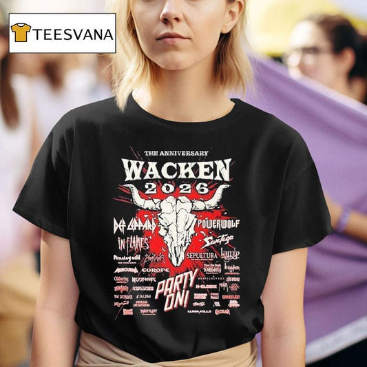 Wacken Open Air 2026 35 Years Anniversary Lineup With 35 Bands To Shake The Holy Ground Shirt