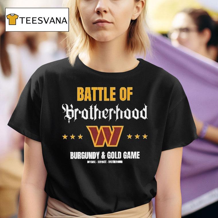 Washington Commanders Battle Of Brotherhood Burgundy Gold Game Shirt