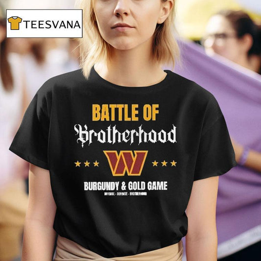 Washington Commanders Battle Of Brotherhood Burgundy Gold Game Shirt
