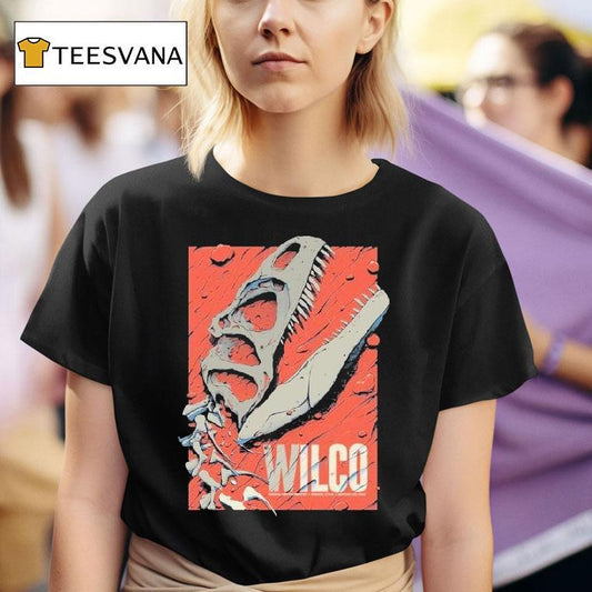 Wilco Ogden Utah At Ogden Amphitheater On August 20 2025 The T-rex Bones Shirt
