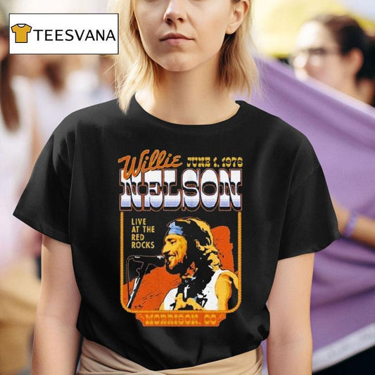 Willie Nelson Live At The Red Rocks Morrison Co 2025 Shirt