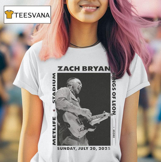 Zach Bryan Metlife Stadium 2025 Meadowlands Kings Of Leon Shirt
