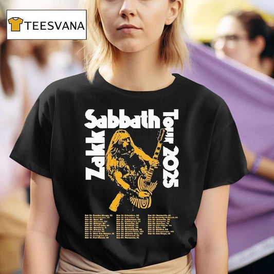 Zakk Sabbath Tour 2025 Dates On October 30 In Rancho Mirage Ca Shirt