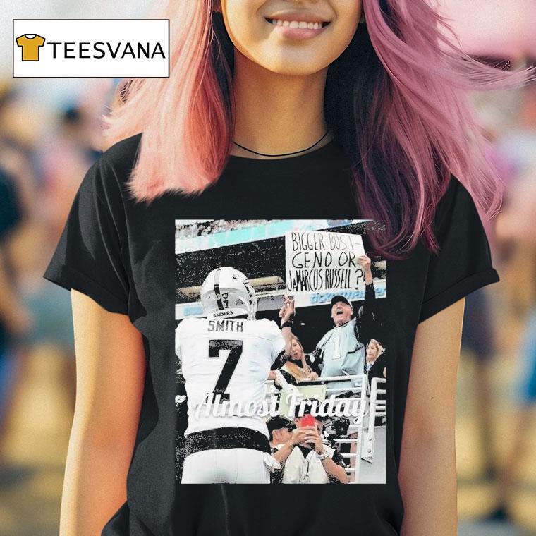 Almost Friday Geno Smith Bigger Bust Geno Or Jamarcus Russell Middle Fingers Shirt