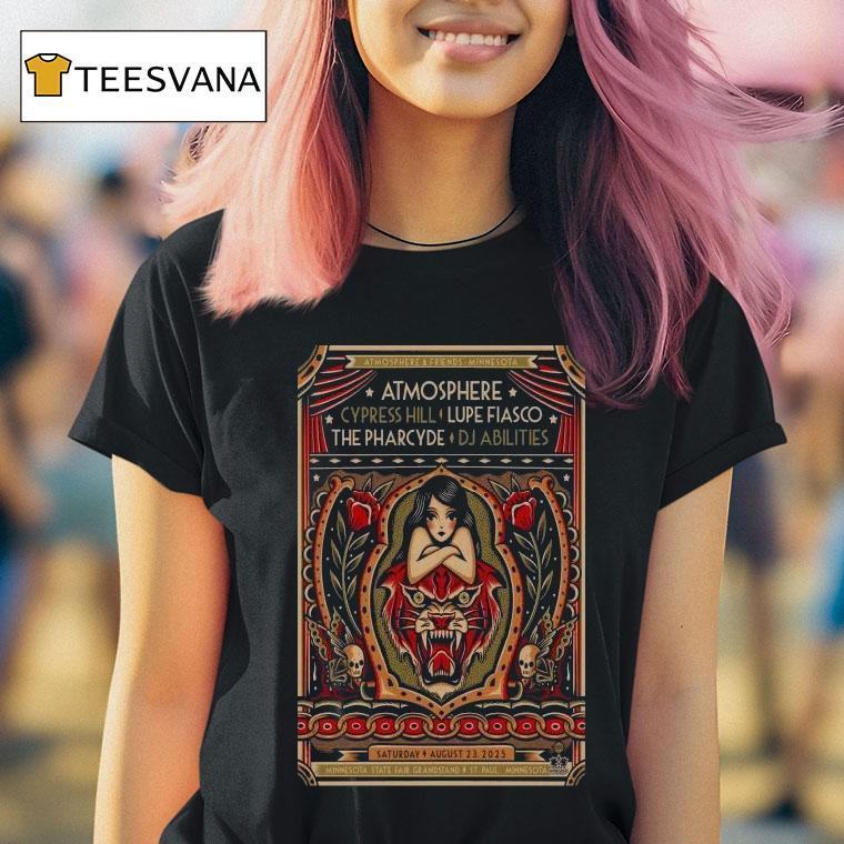 Atmosphere Cypress Hill Lupe Fiasco The Pharcyde Dj Abilities St. Paul Minnesota Aug 23 2025 Shirt