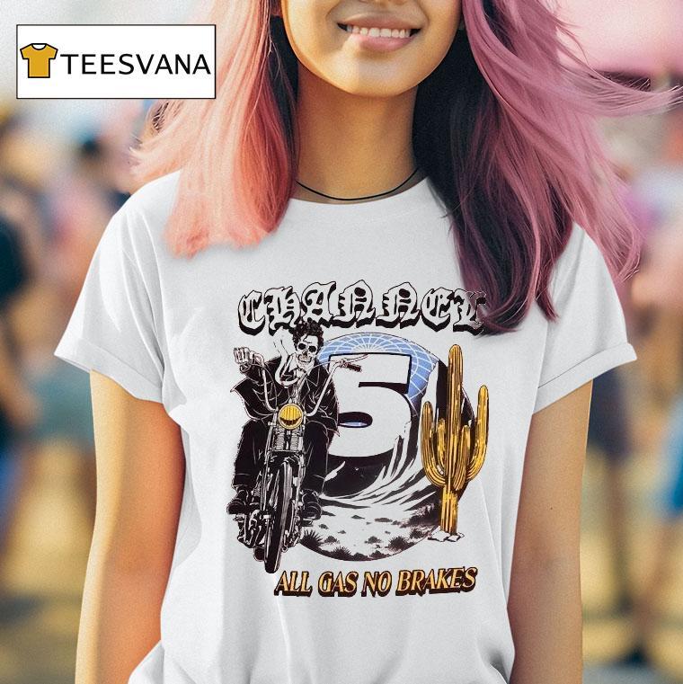 Channel 5 All Gas No Brakes Motor Cactus Globe Skeleton Shirt