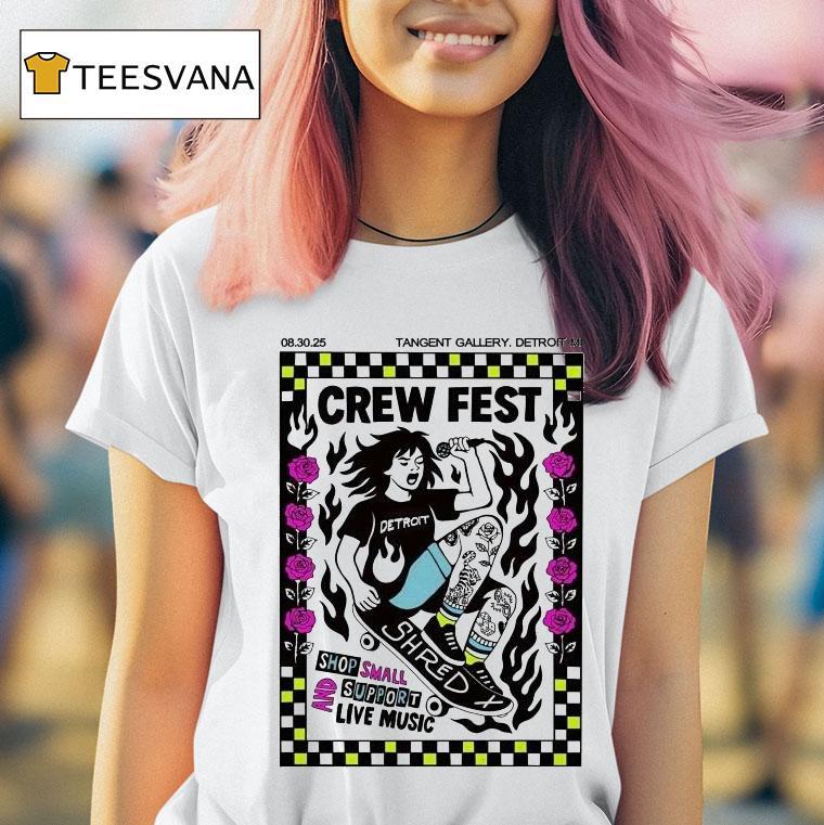 Crew Fest In Detroit Mi Shop Small And Support Live Music On August 30 2025 Shirt
