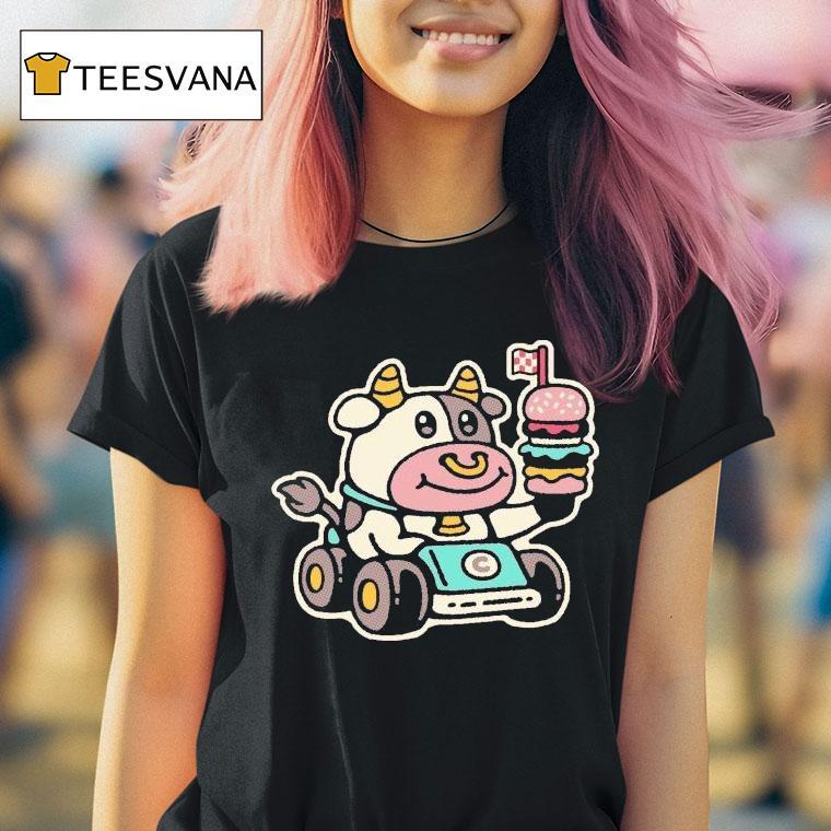 Drew Wise Fast Food Cow Shirt