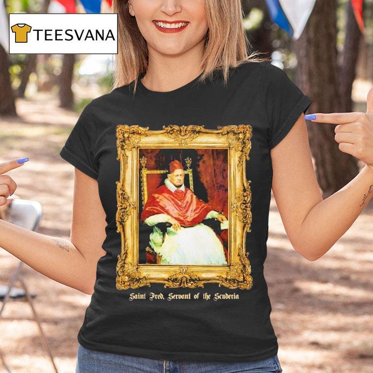 Fred Vasseur Saint Red Servant Of The Scuderia Portrait Shirt