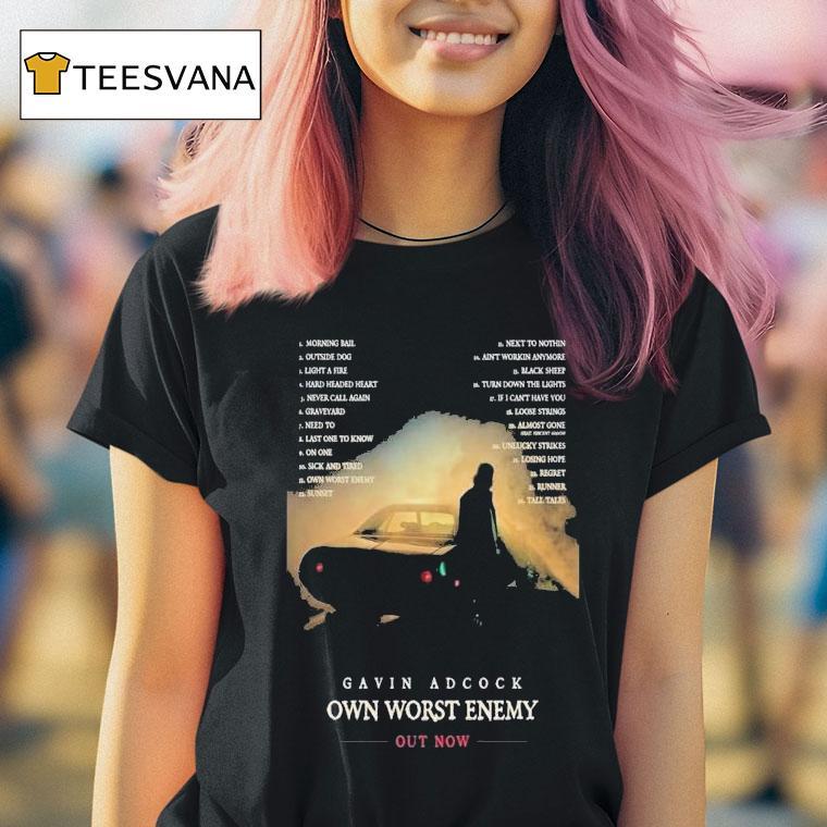 Gavin Adcock Own Worst Enemy Album 2025 Shirt