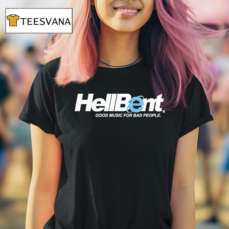Hellbent Good Music For Bad People Explorer Logo Shirt