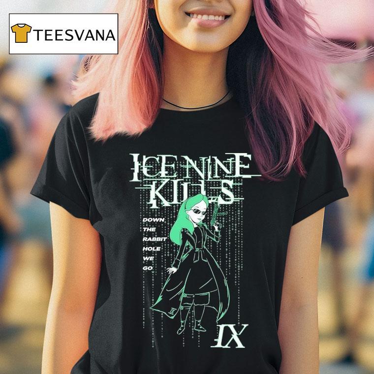Ice Nine Kills Malice In Wonderland From Regions Beyond Down The Rabbit Hole We Go Shirt