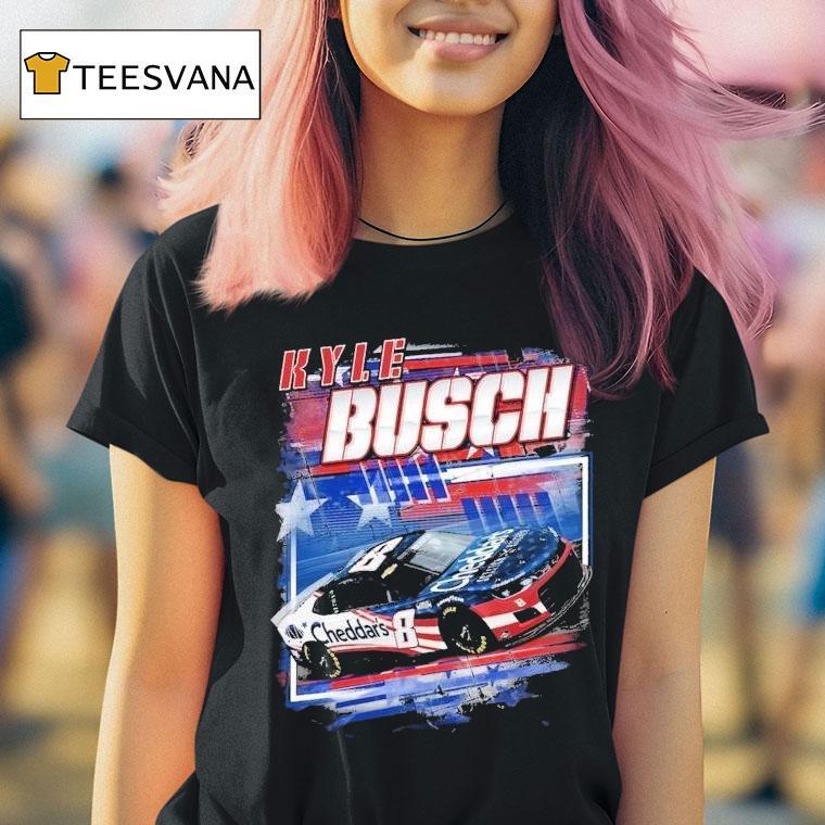 Kyle Busch Richard Childress Racing Team Cheddar's Patriotic Car Shirt