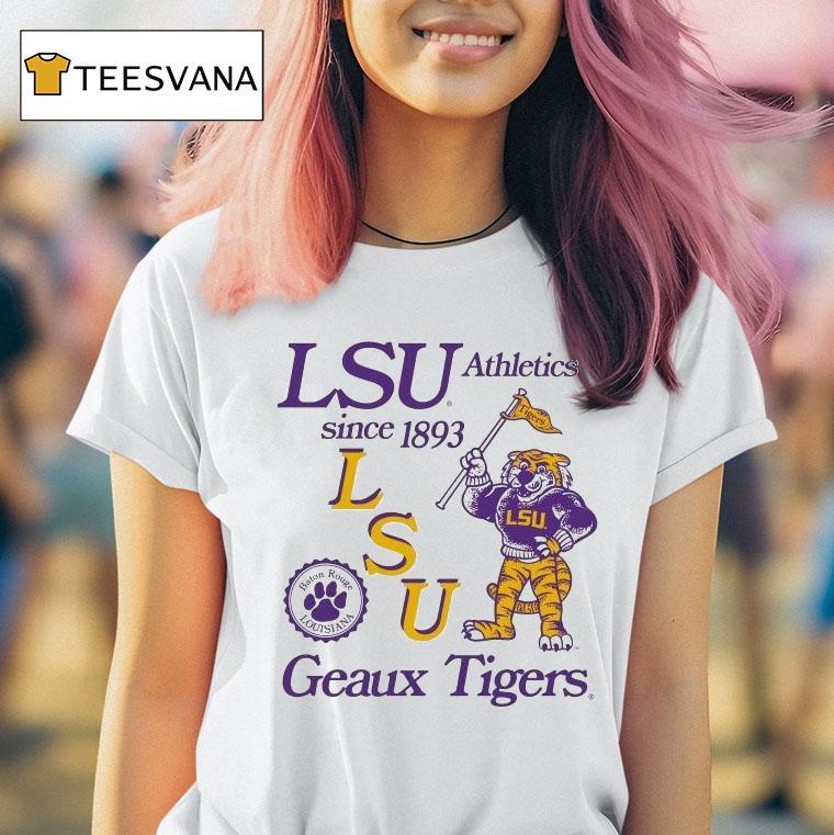 Lsu Tigers Geaux Tigers Athletics Since 1893 Mascot Baton Rouge Louisiana Shirt