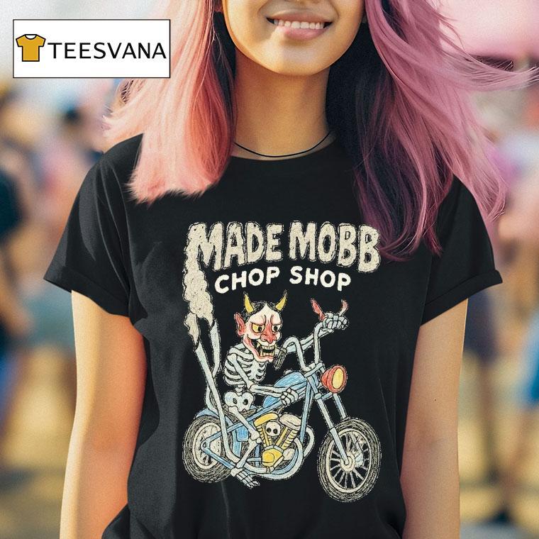 Made Mobb Chop Shop Skeleton Motor Shirt