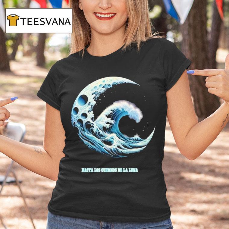 Mar Lara Sudadera Cuernos De La Luna Moon Waves Shirt