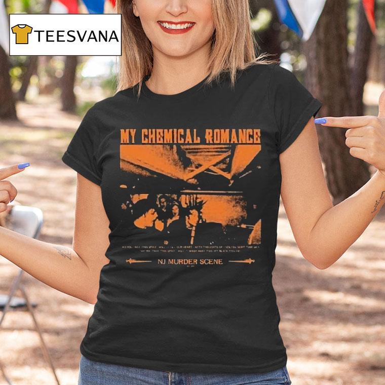 My Chemical Romance Nj Murder Scene Bullets Themed Shirt