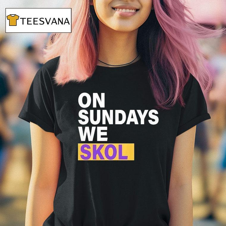 On Sundays We Skol Jj Mccarthy Minnesota Vikings Shirt