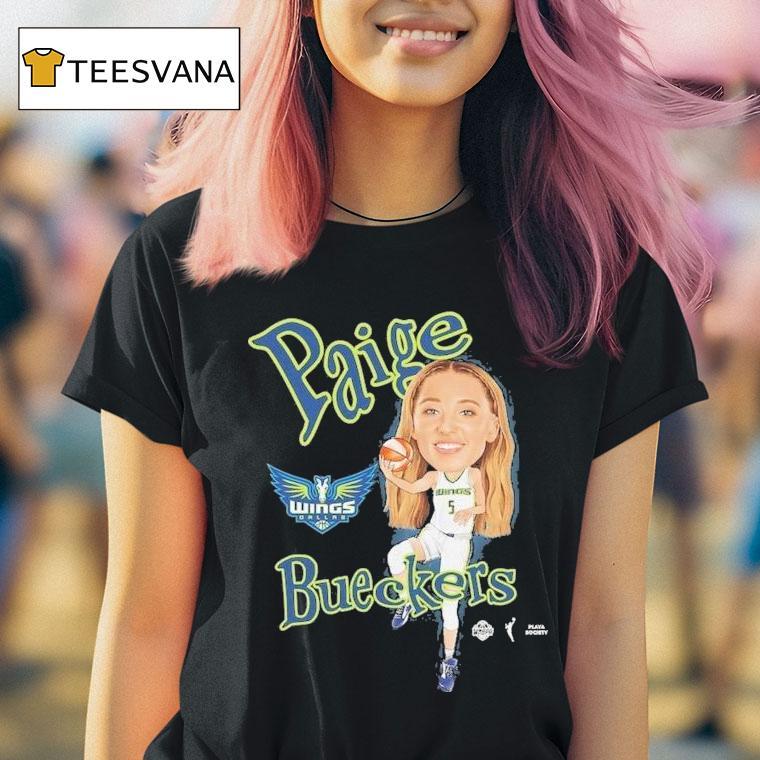 Paige Bueckers Dallas Wings Playa Society Sketch Shirt