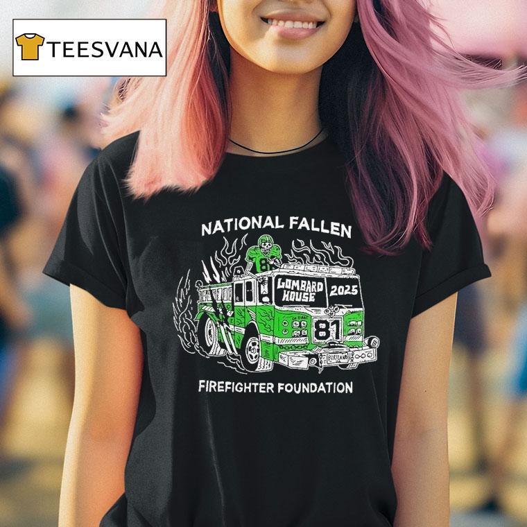 Philadelphia Eagles National Fallen Firefighters Foundation 2025 Lombard House Philly Shirt