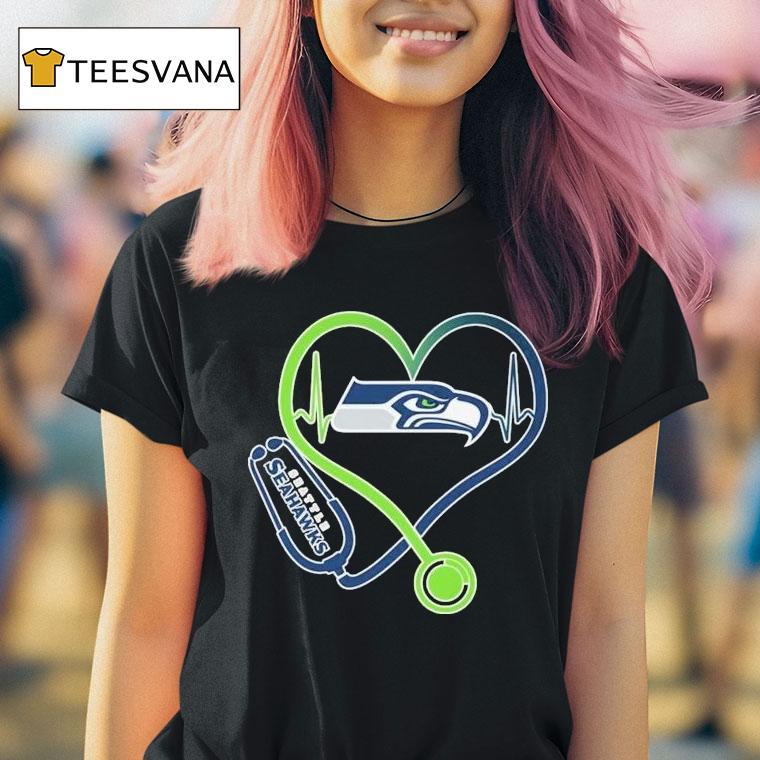 Seattle Seahawks Nurse Heartbeat Stethoscope Shirt