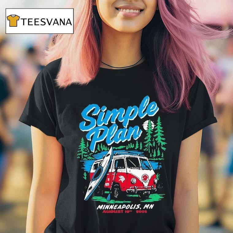 Simple Plan Tour Armory, Minneapolis, Mn Aug 19 2025 Shirt