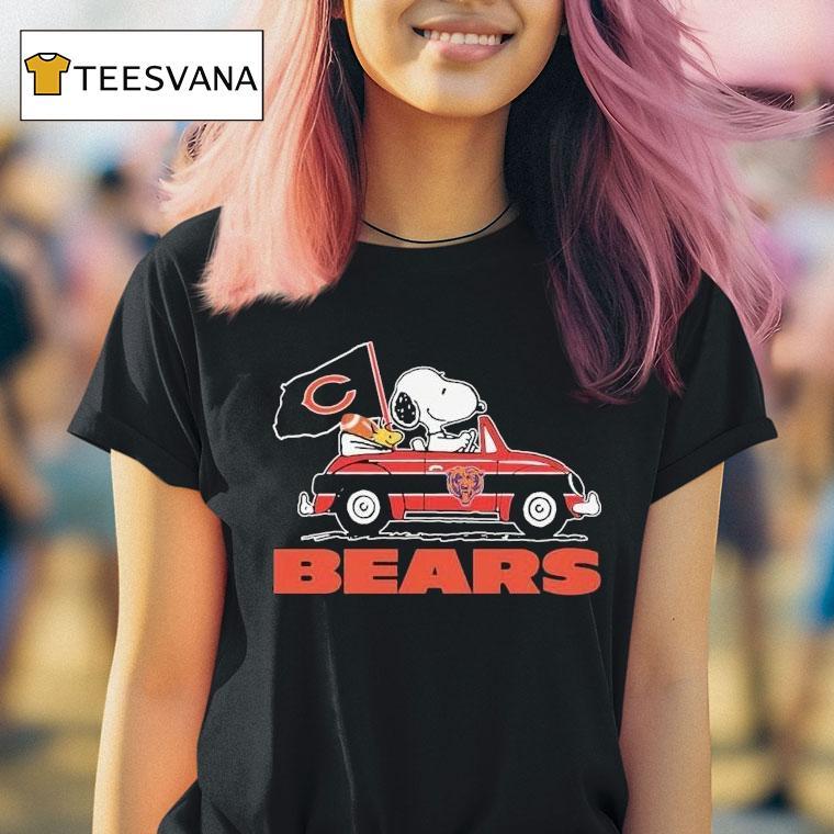 Snoopy And Woodstock Driving Car Chicago Bears Shirt