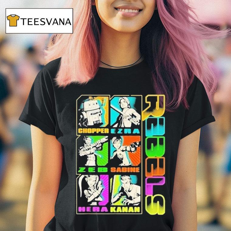 Star Wars Rebels Stacked Character Panels Mashup Shirt