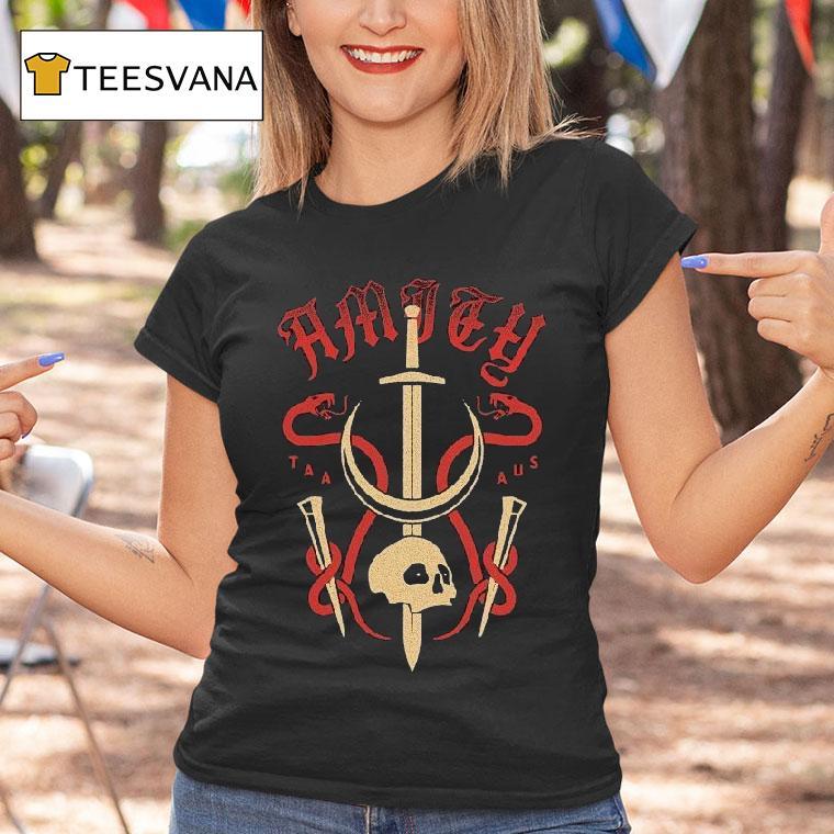 The Amity Affliction Banner Sword Skull Shirt