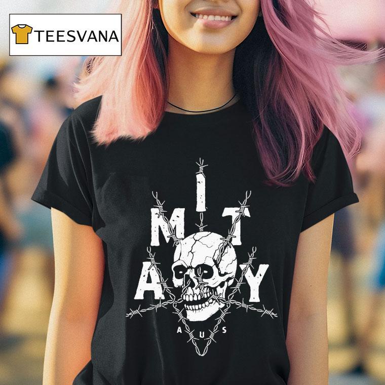 The Amity Affliction Barbed Wire Skull Shirt