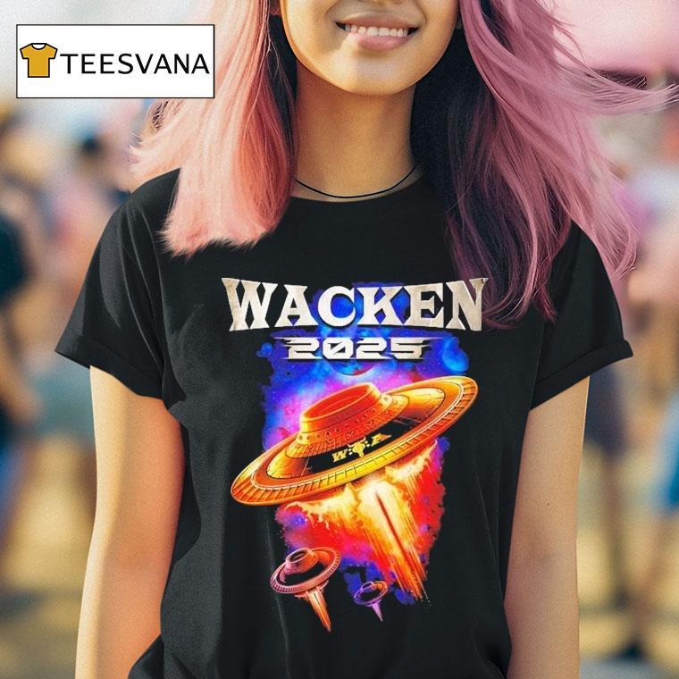 Wacken 34 Years Of Metal Madness Saucer 2025 Ufo Shirt