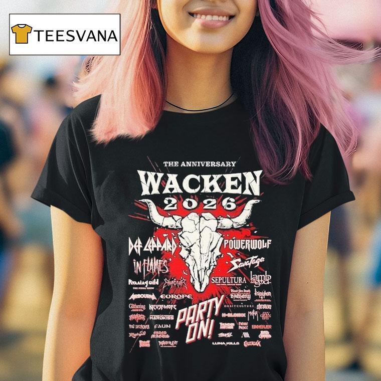 Wacken Open Air 2026 35 Years Anniversary Lineup With 35 Bands To Shake The Holy Ground Shirt