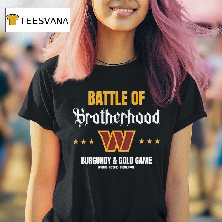 Washington Commanders Battle Of Brotherhood Burgundy Gold Game Shirt