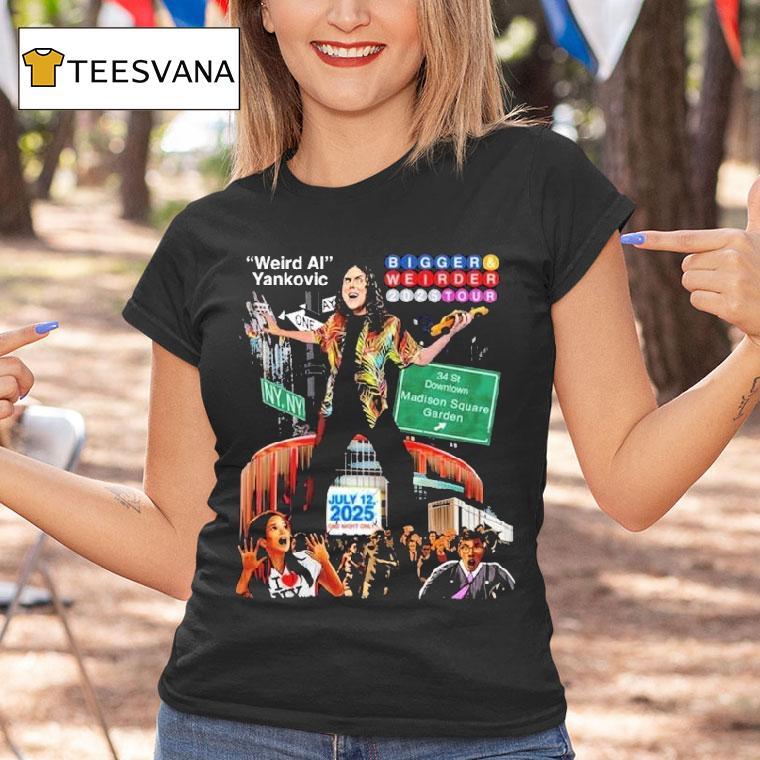 Weird Ai Yankovic Madison Square Garden Bigger Weirder 2025 Tour Shirt
