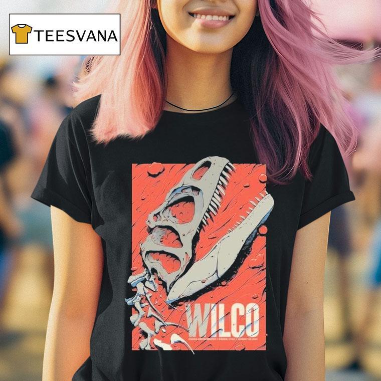 Wilco Ogden Utah At Ogden Amphitheater On August 20 2025 The T-rex Bones Shirt