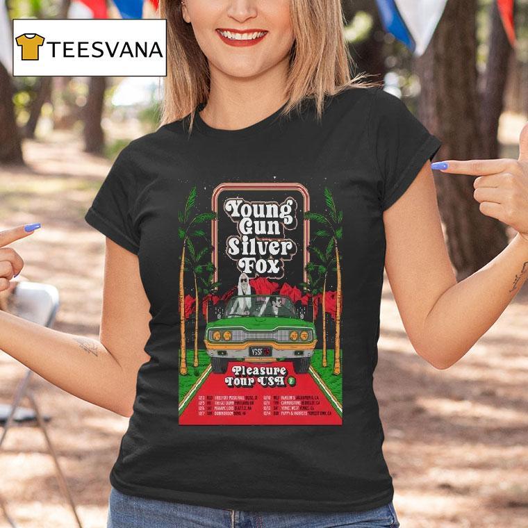 Young Gun Silver Fox Pleasure Tour Usa Summer 2025 Shirt