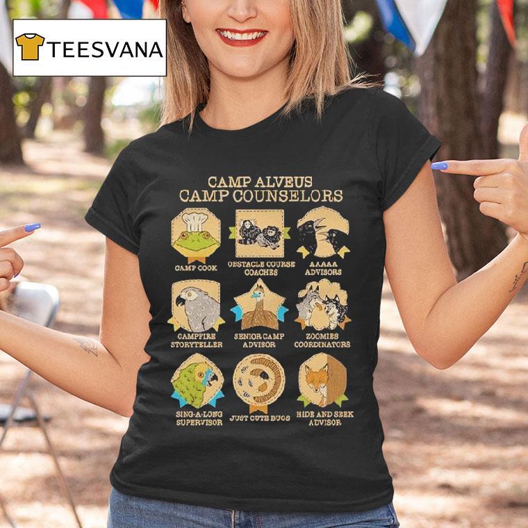 Alveus Sanctuary Summer Camp Alveus Camp Counselors Shirt