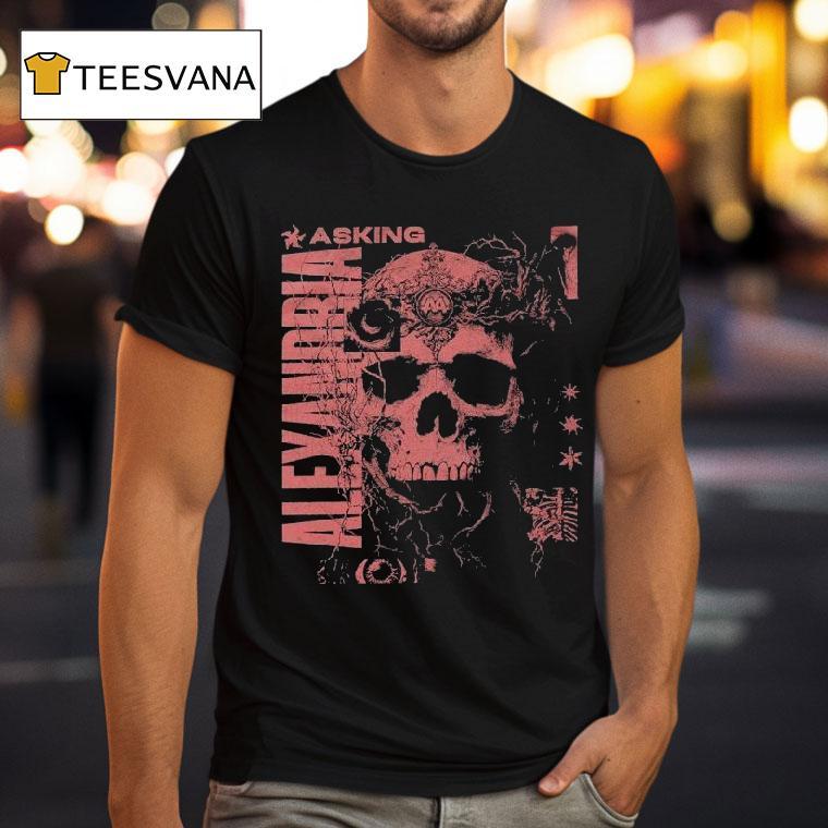 Asking Alexandria Let The Dead Take Me Skull Shirt