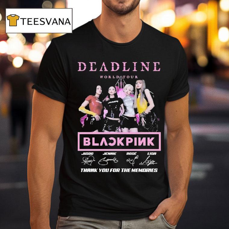 Blackpink Deadline World Tour 2025 Thank You For The Memories Signatures Shirt