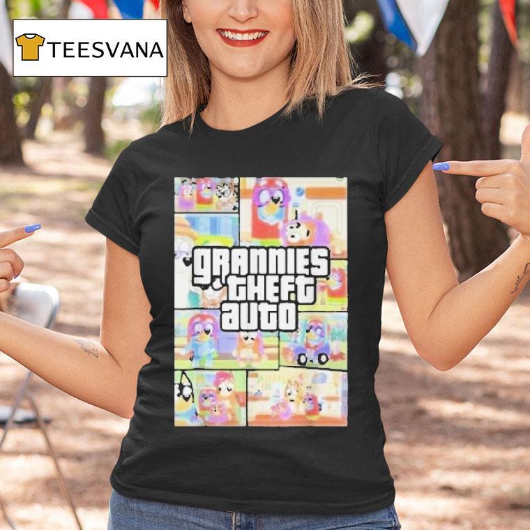 Bluey Grannies Theft Auto Gta Shirt