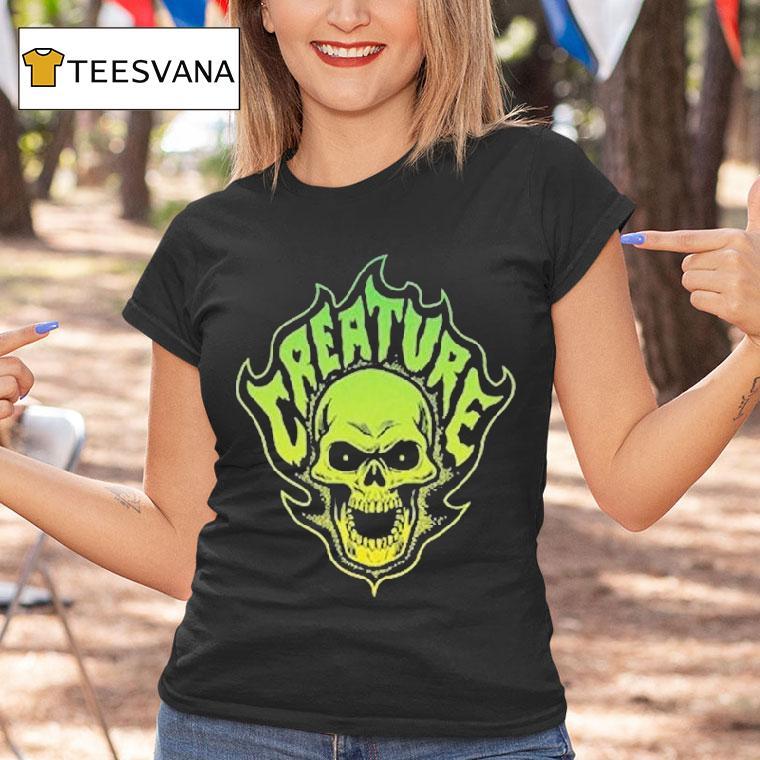 Bonehead Creature Flame Skull Shirt