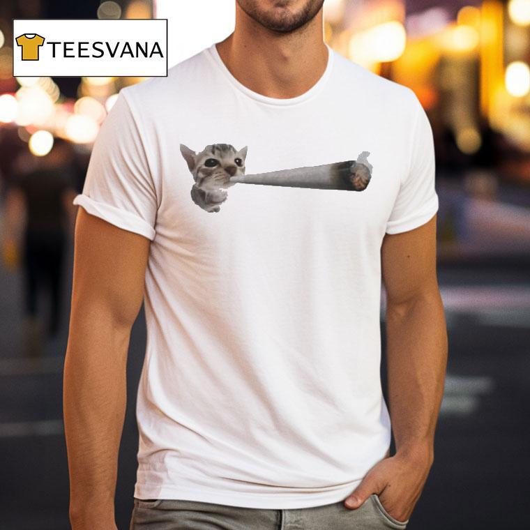 Cat Smoking Joint Ciggarates Shirt