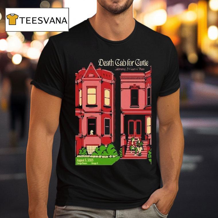 Death Cab For Cuite Aug 5 2025 The Chicago Theatre In Chicago Il Shirt