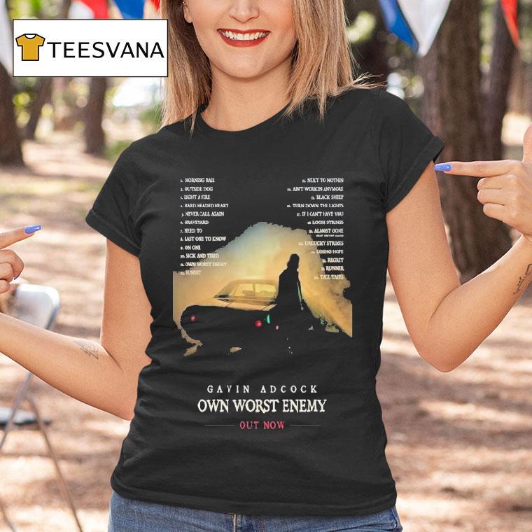 Gavin Adcock Own Worst Enemy Album 2025 Shirt