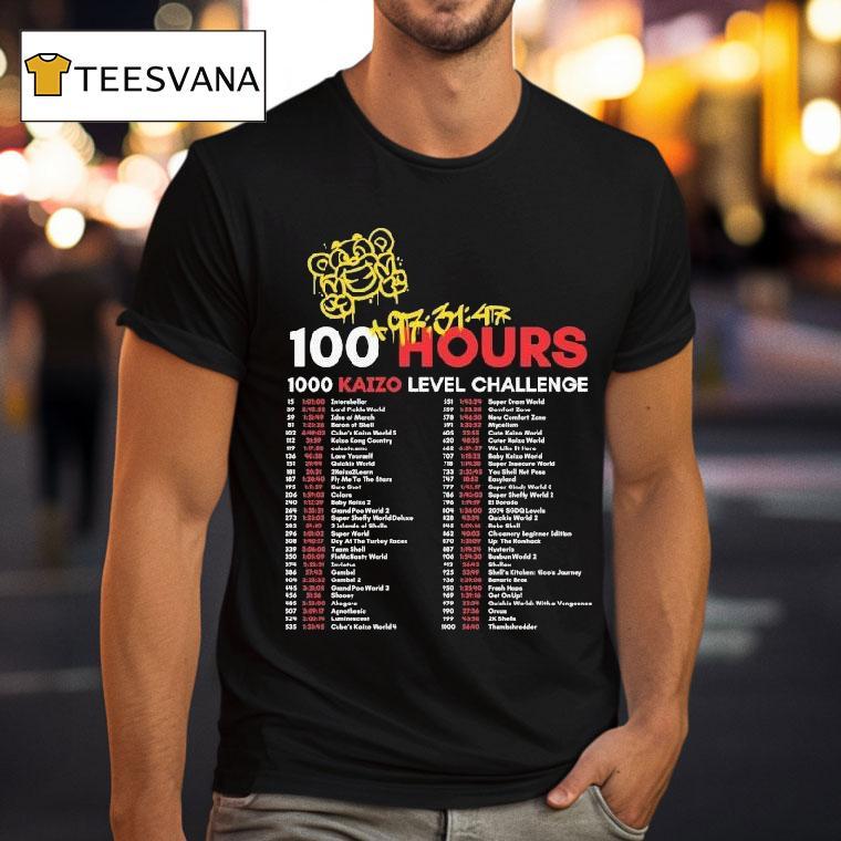 Grandpoobear 1k Kaizo Level Challence Tour Shirt